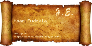 Haar Eudoxia névjegykártya
